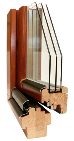 Holzfenster mit 3-Scheibenpaketen